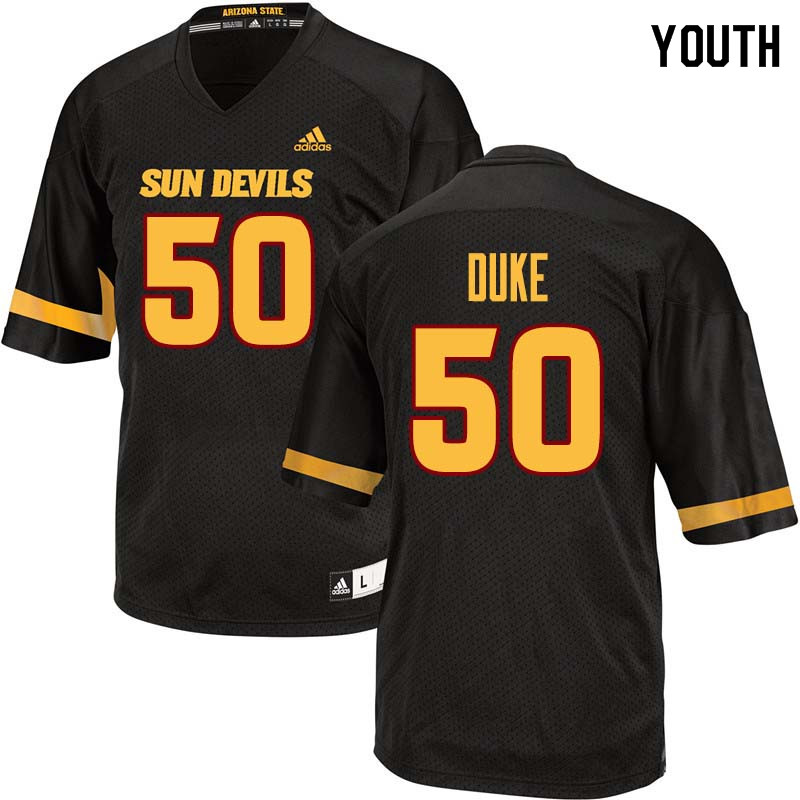Youth #50 Ochuko Duke Arizona State Sun Devils College Football Jerseys Sale-Black
